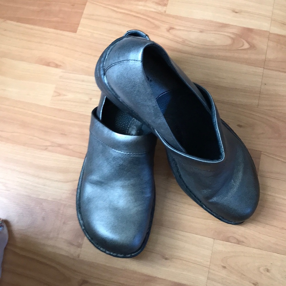 Brass Metallic Wedge Shoes